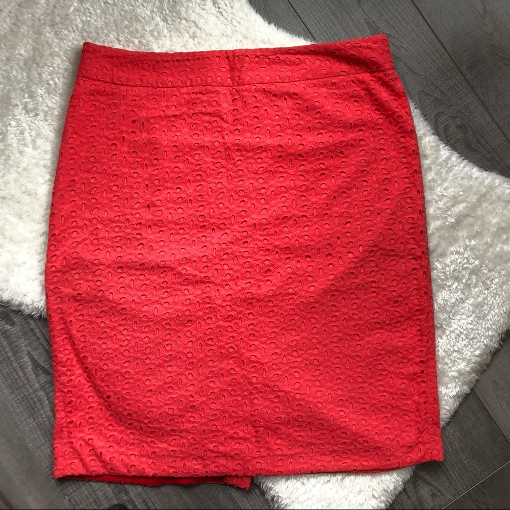 Coral Forever 21 Lace Pencil Skirt Size 10